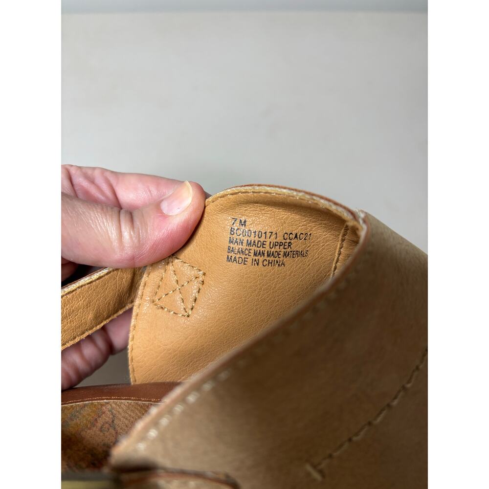 Tan Leather Mules with Wooden Heel - Picture 10 of 11